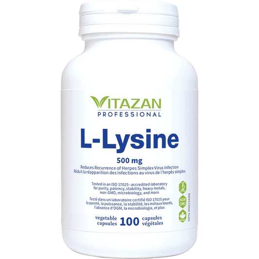 Vitazan    L-Lysine (500 mg · Amino Acid) 100 capsules