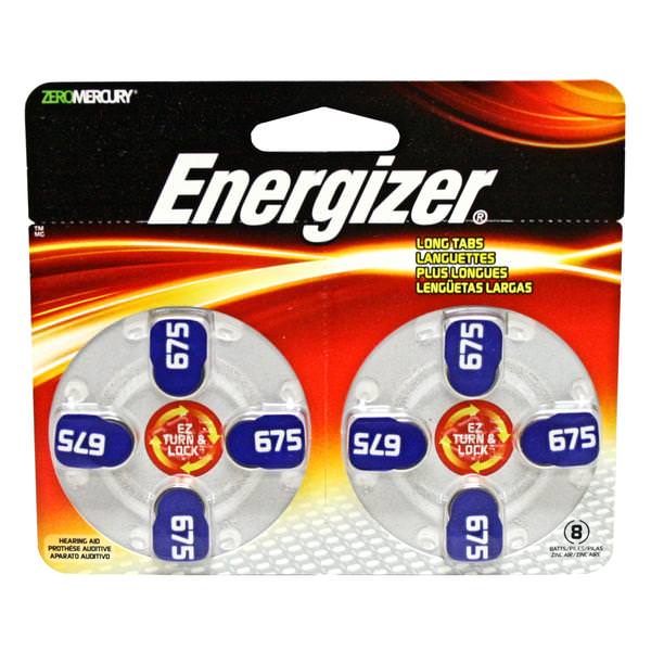 ENERGIZER BATTERIES HEAR AID BLUE TAB #675 PK 8