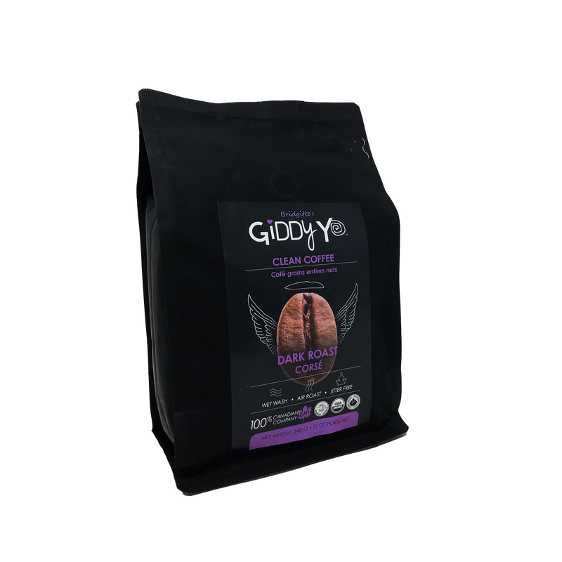 GIDDY-YO   Coffee Beans, Dark Roast - Fairly Traded & Organic   12 oz/340 g