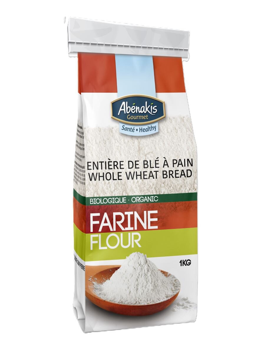 Abernaki Mill - NEW BRAND!   Organic Whole Hard Wheat Bread flour   1 kg