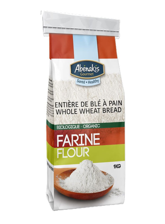 Abernaki Mill - NEW BRAND!   Organic Whole Hard Wheat Bread flour   1 kg