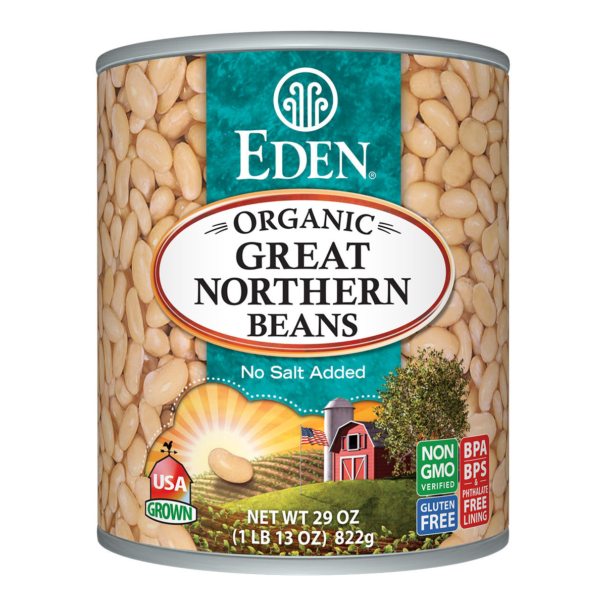 EDEN FOODS    Org Great Northern Beans 796mL