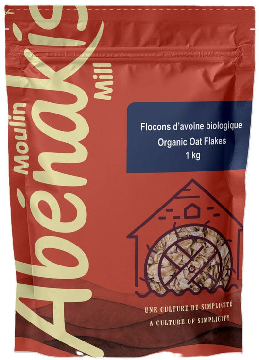 Abernaki Mill - NEW BRAND!   Organic Regular Oat Flakes   1 kg