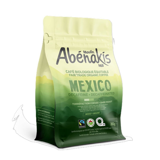 Abernaki Mill - NEW BRAND!   Organic Fair Trade Mexico DECAF Ground Coffee   200 g