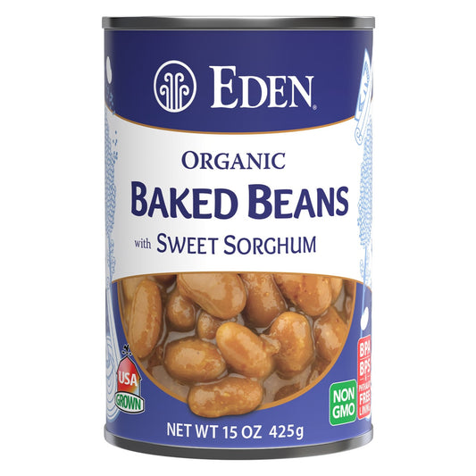 Eden Foods  -  Baked Beans with Sorghum & Mustard, organic 398ML
