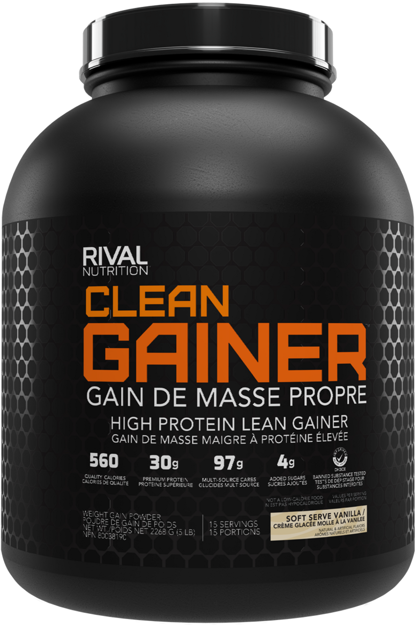 RIVALUS   CLEAN GAINER   5lbs   SOFT SERVE VANILLA