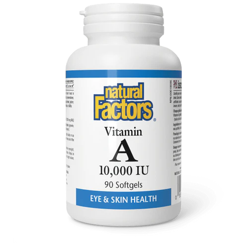 Natural Factors   Vitamin A 10,000 IU   90 sglssgls