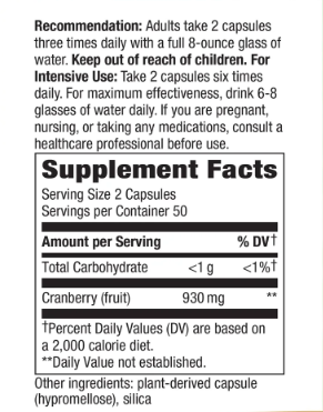 Nature's Way - Cranberry Fruit - 100 Veg Caps