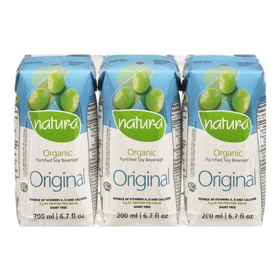 NATURA -   Soy, Enriched, Original, Organic (tetrapak)    3pk