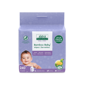 ALEVA NATURALS    Bamboo Baby Diapers & wipes    ALEVA NATURALS    Bamboo Baby Diapers & wipes    Baby Wipes Value Pack 240ct