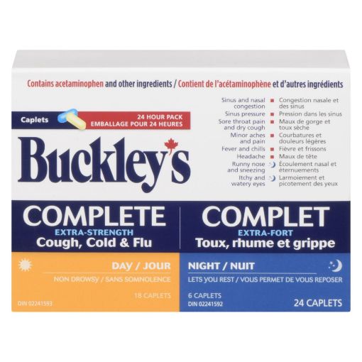 BUCKLEY'S COUGH&COLD&FLU DAY/NIGHT CPLT 18+6 TABLET
