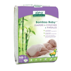 ALEVA NATURALS    Baby Diapers NB to 1 (4to9lb) 32ct