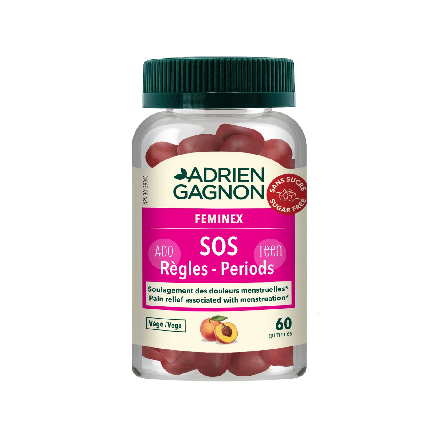 ADRIEN GAGNON SOS PERIODS TEEN GUMMIES 400MG 60 GUMMY