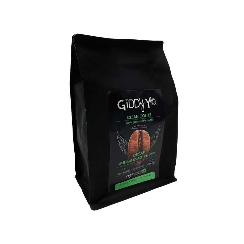 GIDDY-YO   Coffee Beans, Decaf - Fairly Traded   12 oz/340 g