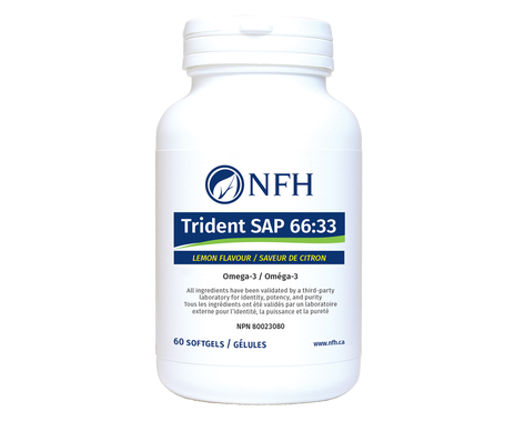 NFH Trident SAP 66:33 Natural Lemon Flavour (660 mg EPA, 330 mg DHA/softgel) 120 softgels