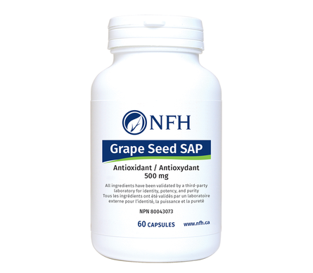NFH Grape Seed SAP (500 mg grape seed extract/capsule) 60 capsules