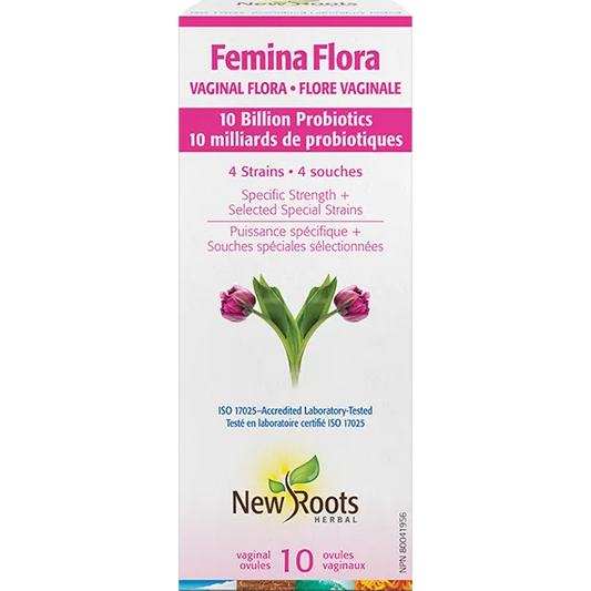 NEW ROOTS    Femina Flora Vaginal Flora    10 vaginal ovules