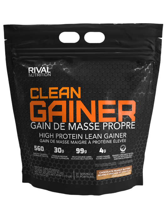 RIVALUS   CLEAN GAINER   CHOCOLATE PEANUT BUTTER   10lbs