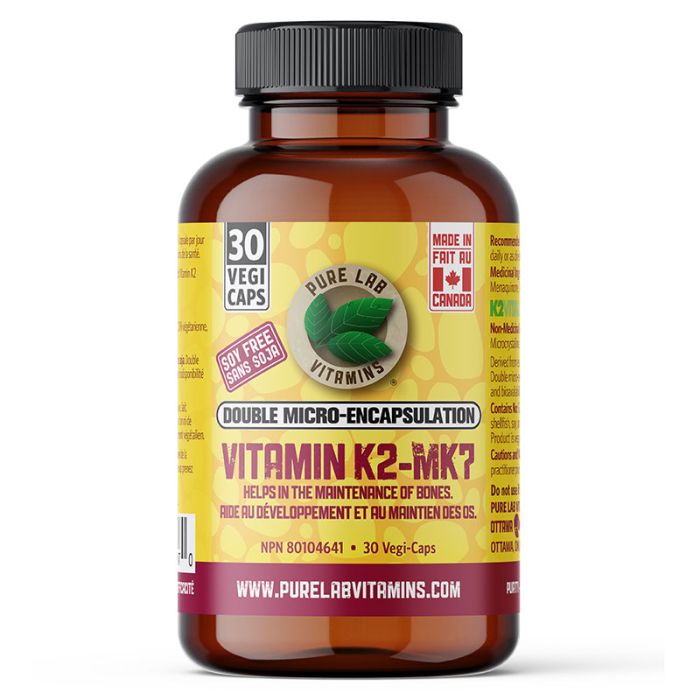 Pure Lab Vitamins   Vitamin K2-MK7 - 120mcg (Soy Free) - 30 vegi caps