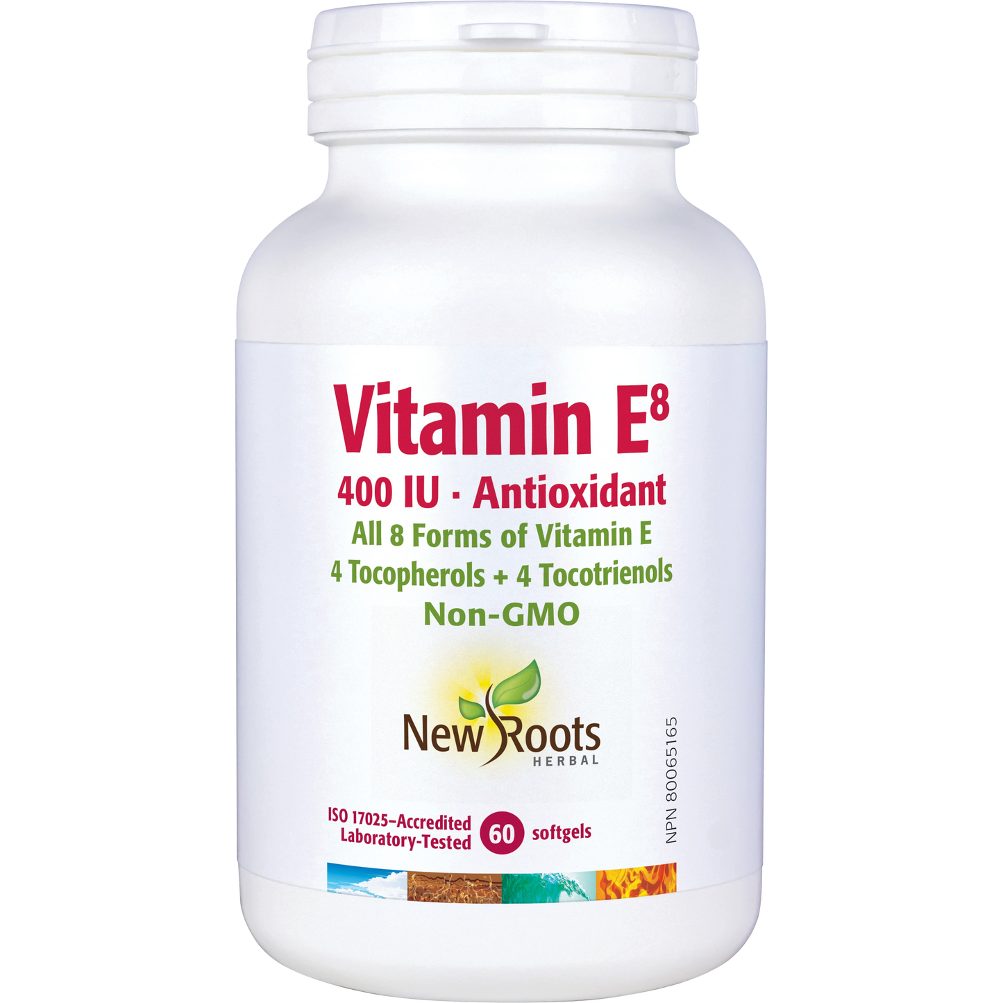 NEW ROOTS    Vitamin E8 400 IU · Antioxidant    60 softgels