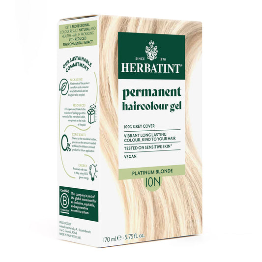 Permanent haircolour gel 10N Platinum Blonde, 170 ml