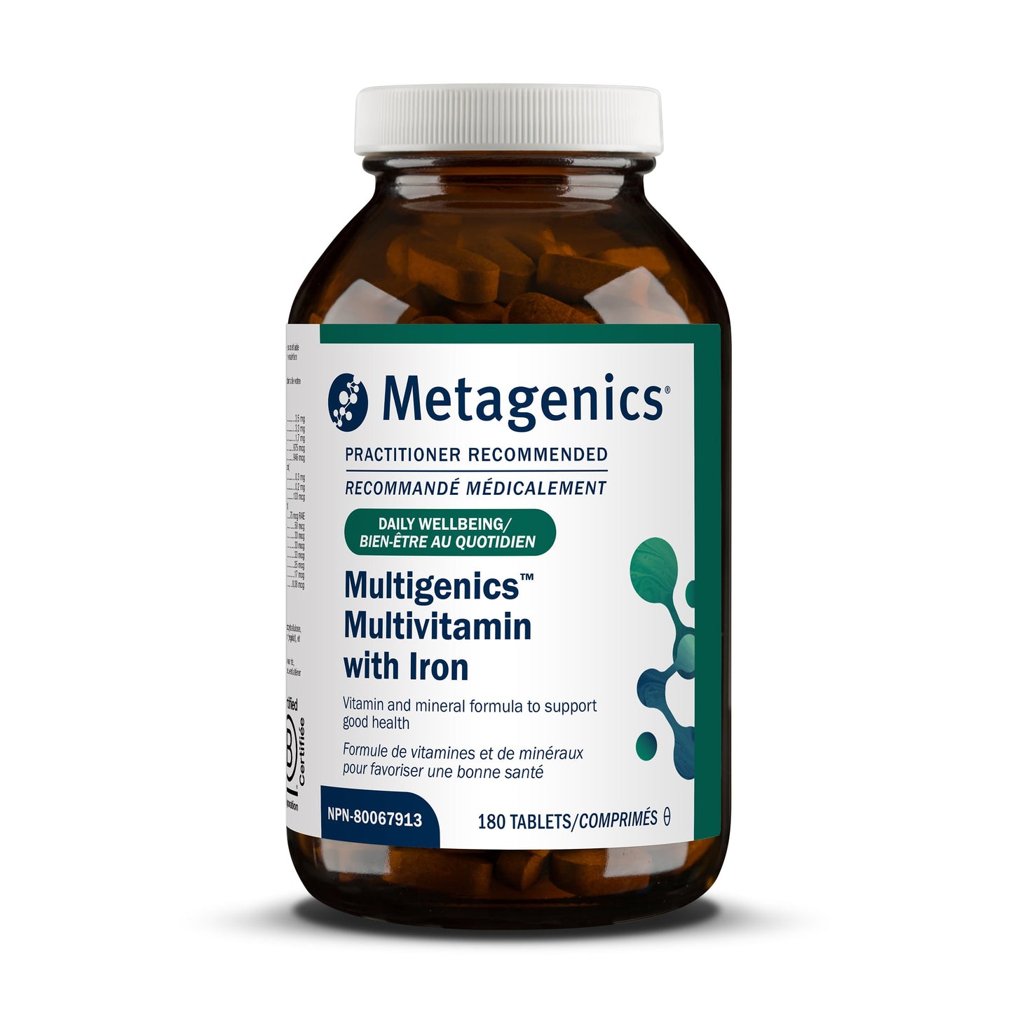 Metagenics Multigenics™  Multivitamin with Iron   180Tablets