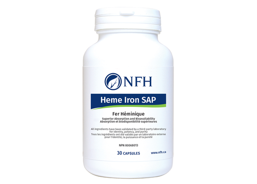 Nutritional Fundamentals for Health    Heme Iron SAP (11 mg heme iron/capsule) 30 capsules