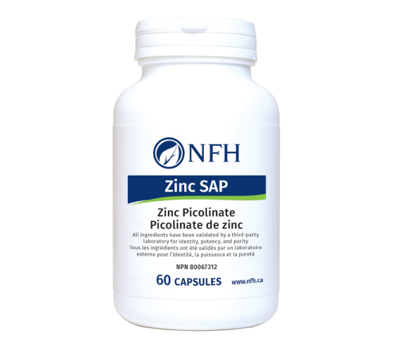 NFH Zinc SAP (25 mg zinc, 1 mg copper/capsule) 60 capsules
