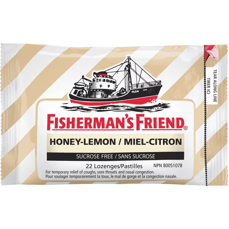 FISHERMANS FRIEND MIEL/CITRON LOZ S/SUCROSE 22 LOZENGE pack of 8