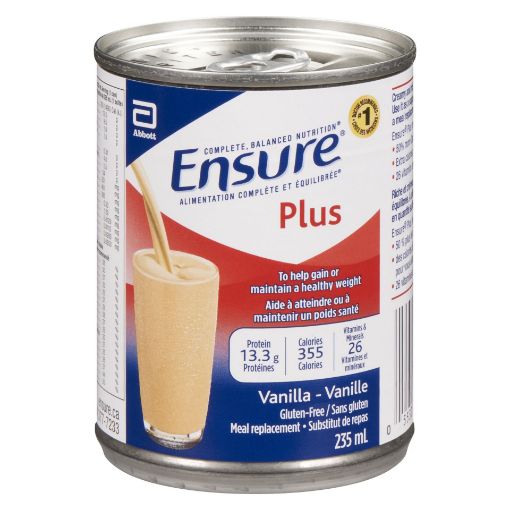 ENSURE PLUS VANILLA CANETTE 235ML LIQUID pack of 12