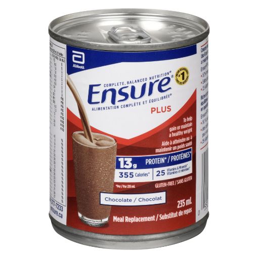 ENSURE PLUS CHOCOLATE CAN 235ML LIQUID pack of 12