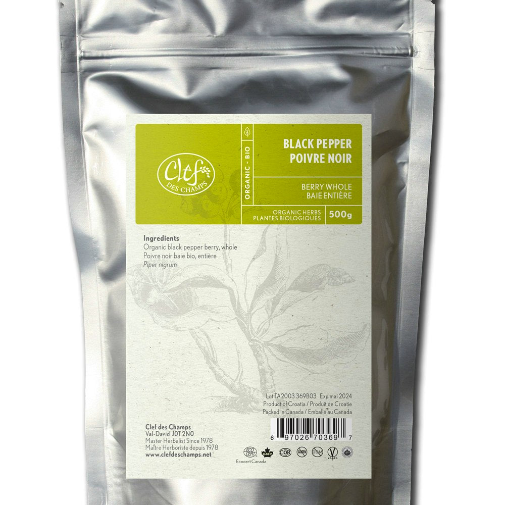 BLACK PEPPER whole organic     500 GR