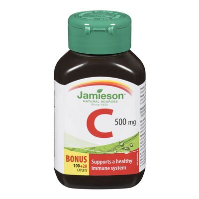 Jamieson    JMS Vitamin C 500mg 100's+20's Free    100+20Caplets
