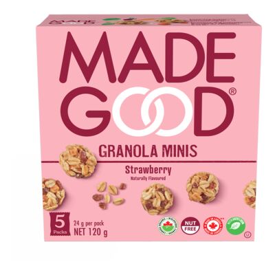 Made Good   Granola Minis 5Pk   Strawberry Granola Minis120G