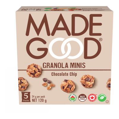 Made Good   Granola Minis 5Pk   Chocolate Chip Granola Minis120G