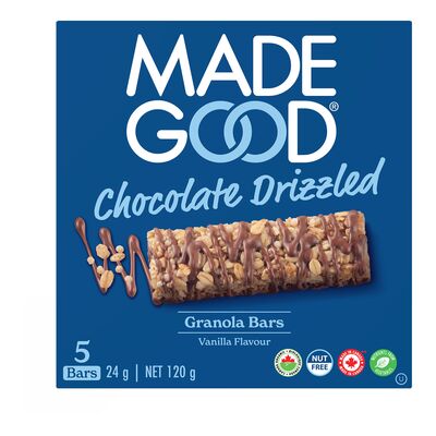 Made Good   Chocolate Drizzled Granola Bars   Chocolate Drizzled Vanilla Bars120G