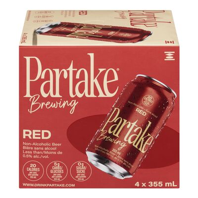 Partake Brewing - Red Craft Non Alcoholic Beer 4pk - 4pk