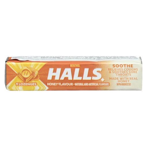 HALLS LOZ MENTHO-LYPTUS HONEY 9PC LOZENGE pack of 20