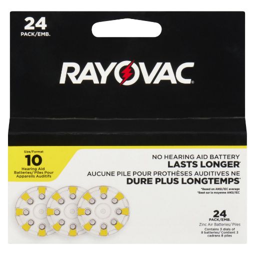 RAYOVAC BATTERIES HEARING AIDS #10 PK 24