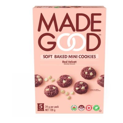 Made Good   Soft Baked Mini Cookies   Red Velvet Soft Baked Mini Cookies5X24G