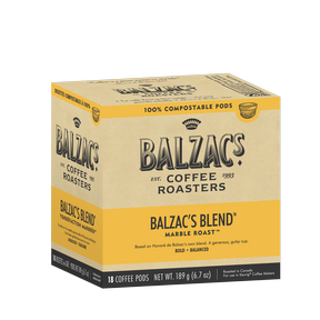 Balzac's Coffee Roasters   Balzac's Blend Coffee Pods 6 x 18ct
