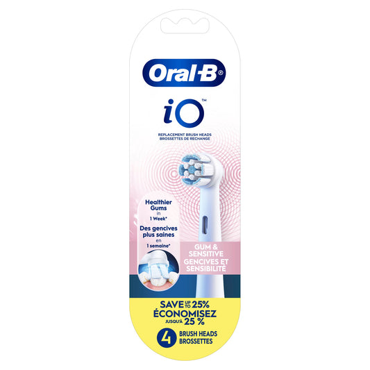 ORAL B IO SERIES REPLACEMENT BRUSH HEADS WHITE 4