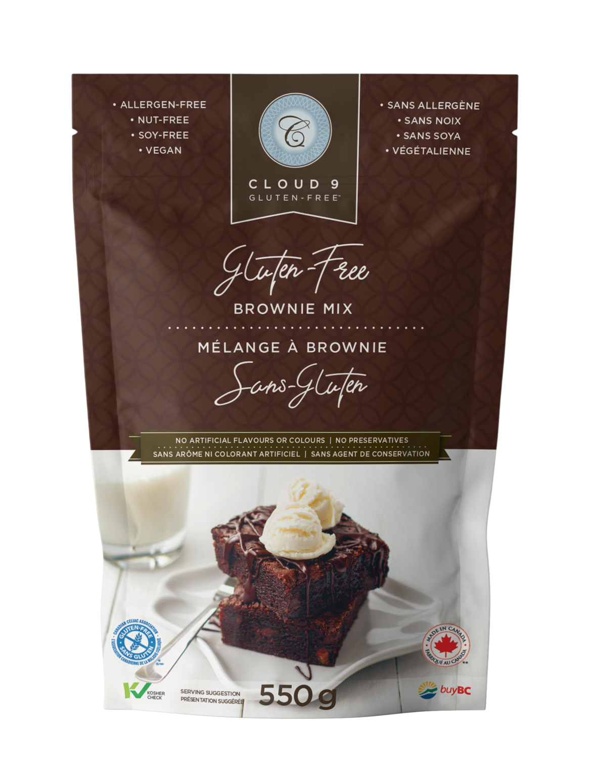 Cloud 9 Gluten Free-GF Brownie Mix 550G