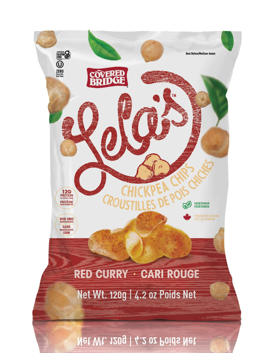 Covered Bridge   Chickpea Chips   Lela'S Chickpea Chips Red Curry 120G