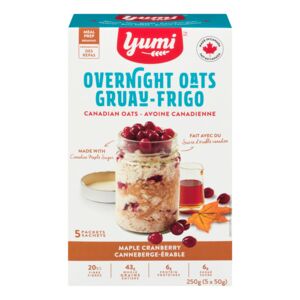 Yumi Organic   Overnight Oats   Maple Cranberry250G