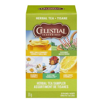 Clearance - CELESTIAL-HERBAL TEA SAMPLER   20CT