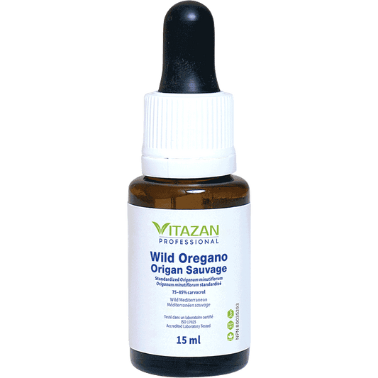 Vitazan    Wild Oregano (Standardized Origanum minutiflorum · Wild Mediterranean) 15 ml