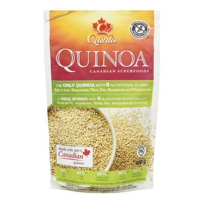 Quinta Quinoa   Canadian Grown Quinoa (white)   400g