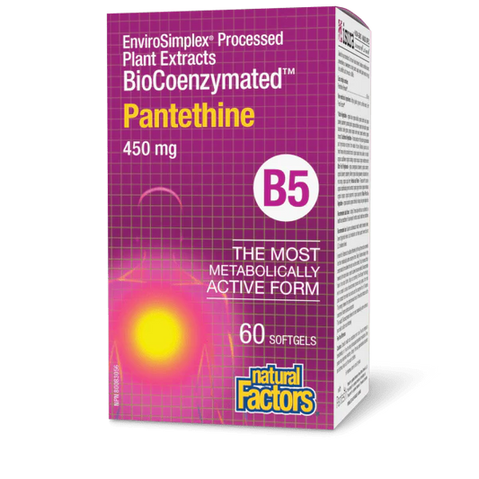 Natural Factors   BioCoenzymated Pantethine B5 450 mg   60sgls