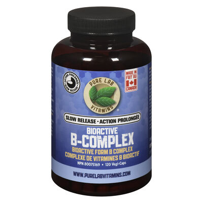 Pure Lab Vitamins   Bioactive B Complex – Slow Release - 120 vegi caps
